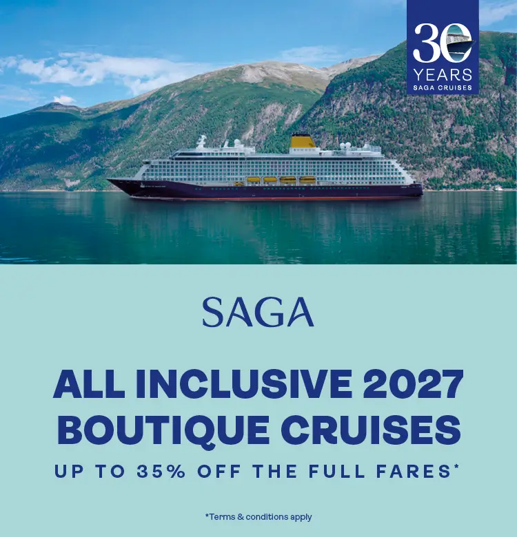 Saga All Inclusive 2027 Cruises Up to 35% off
